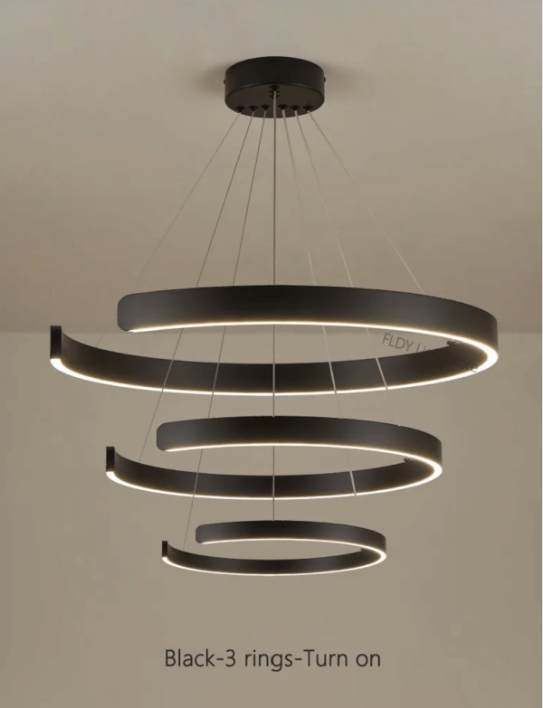 Nordic Chandelier Black - 3 rings